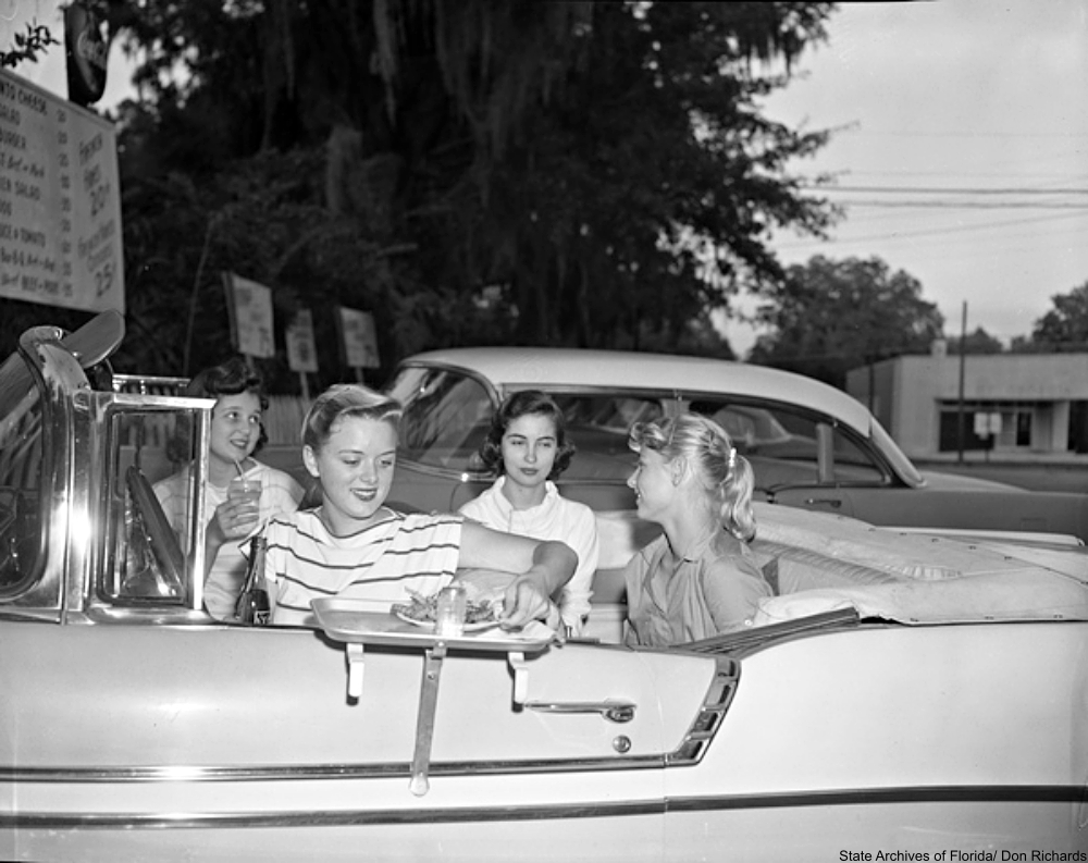 Car Hops and Drive-ins As They Were in the Good Old Days
