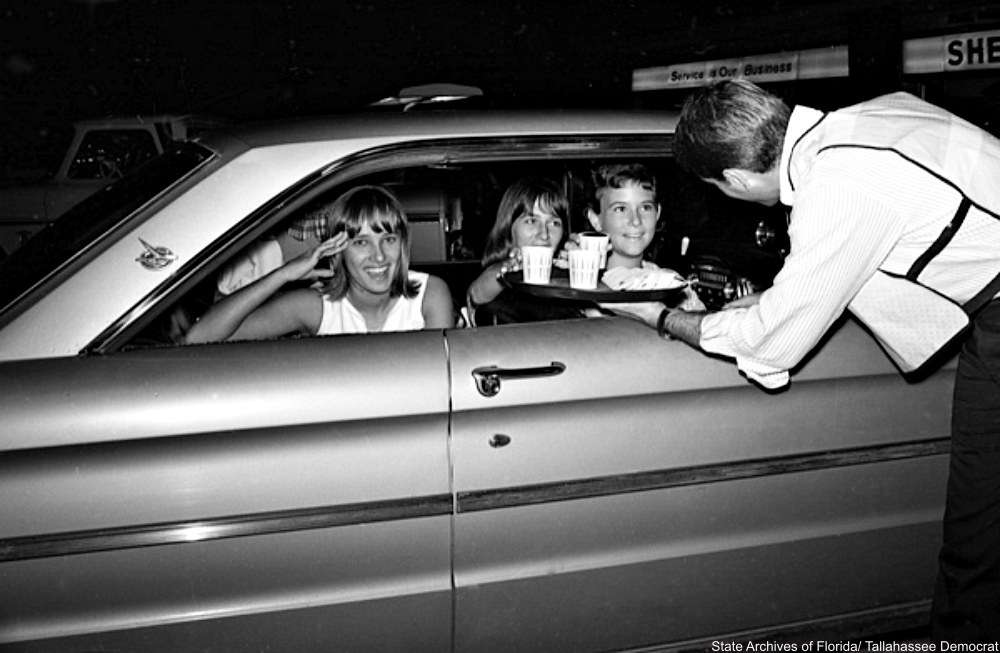 Car Hops and Drive-ins As They Were in the Good Old Days