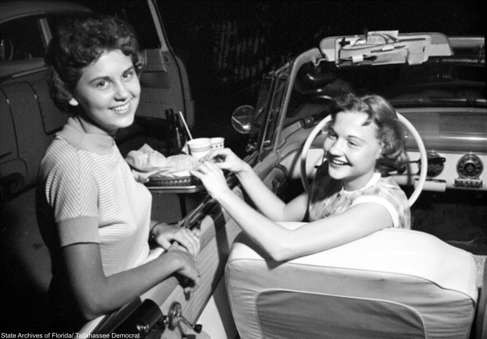 Car Hops and Drive-ins As They Were in the Good Old Days