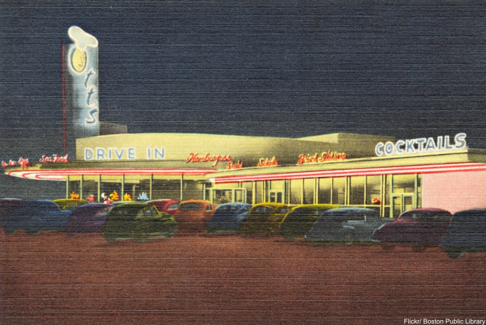 Car Hops and Drive-ins As They Were in the Good Old Days