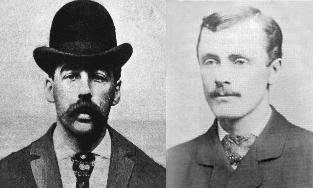 Holmes mugshot (left), Benjamin Pitezel (Right)