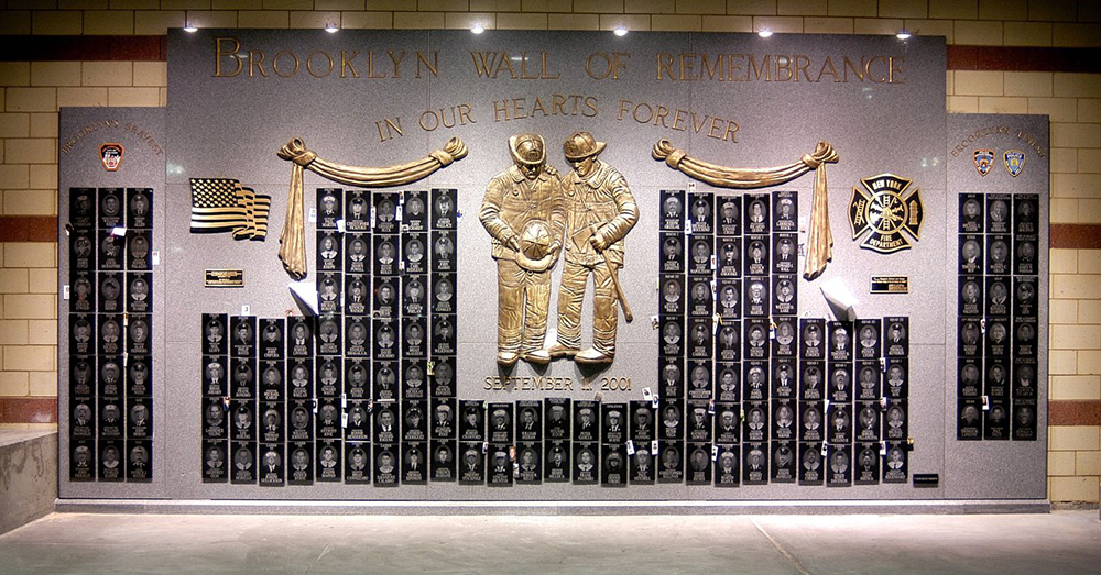 Photo: Facebook/Brooklyn Wall of Remembrance -- The Brooklyn Wall of Remembrance honors the first responders who gave their lives on Sept. 11, 2001.