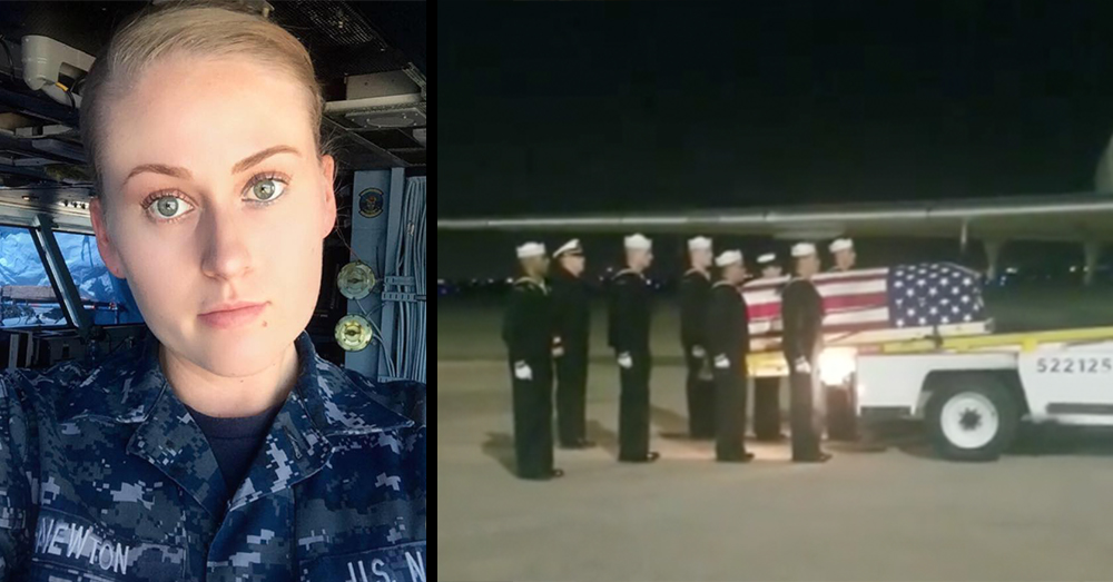 Photos: Facebook/Brooke Newton, Jennifer Nadeau -- AVN Boatswain's Mate Brooke Newton, USN, died on August 30 in San Diego, Calif.