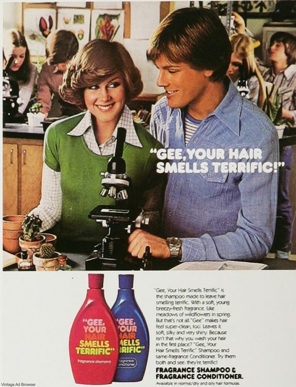 1970s Gee Your Hair Smells Terrific Ad