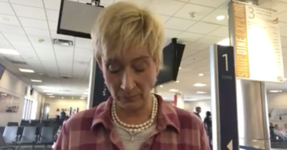 Photo: Facebook/Pamela Dee Gaudry -- Screenshot from the emotional video following the Delta flight incident.
