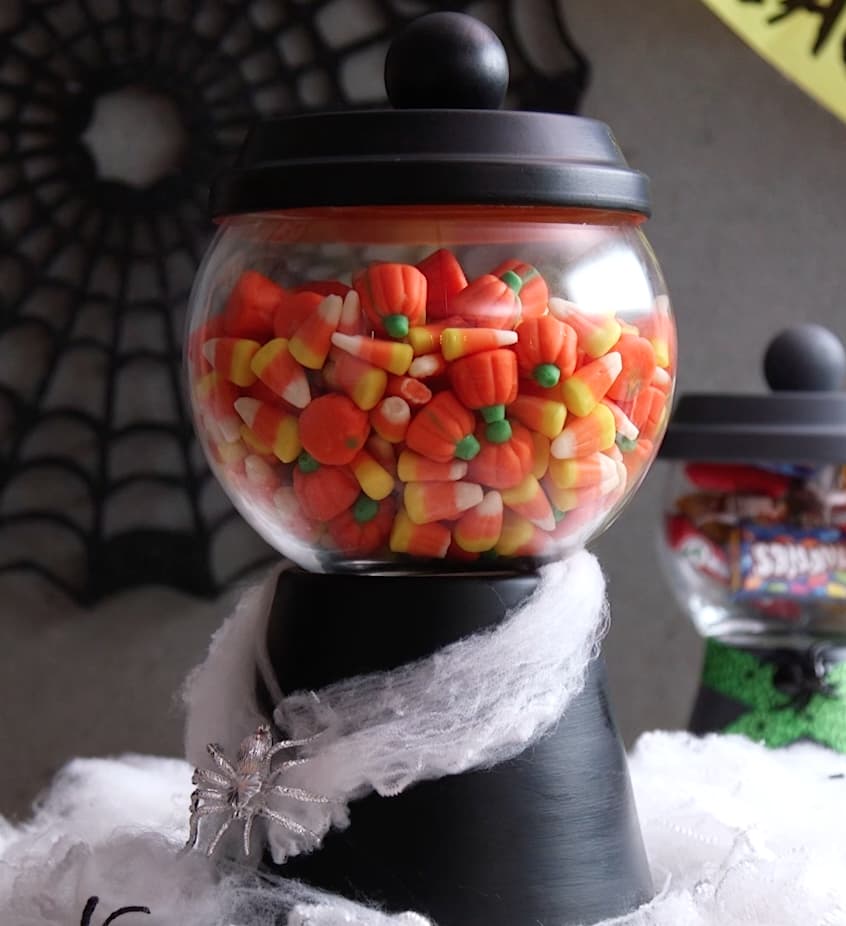 She Starts With A Terra Cotta Pot And Gets A Halloween Candy Dispenser