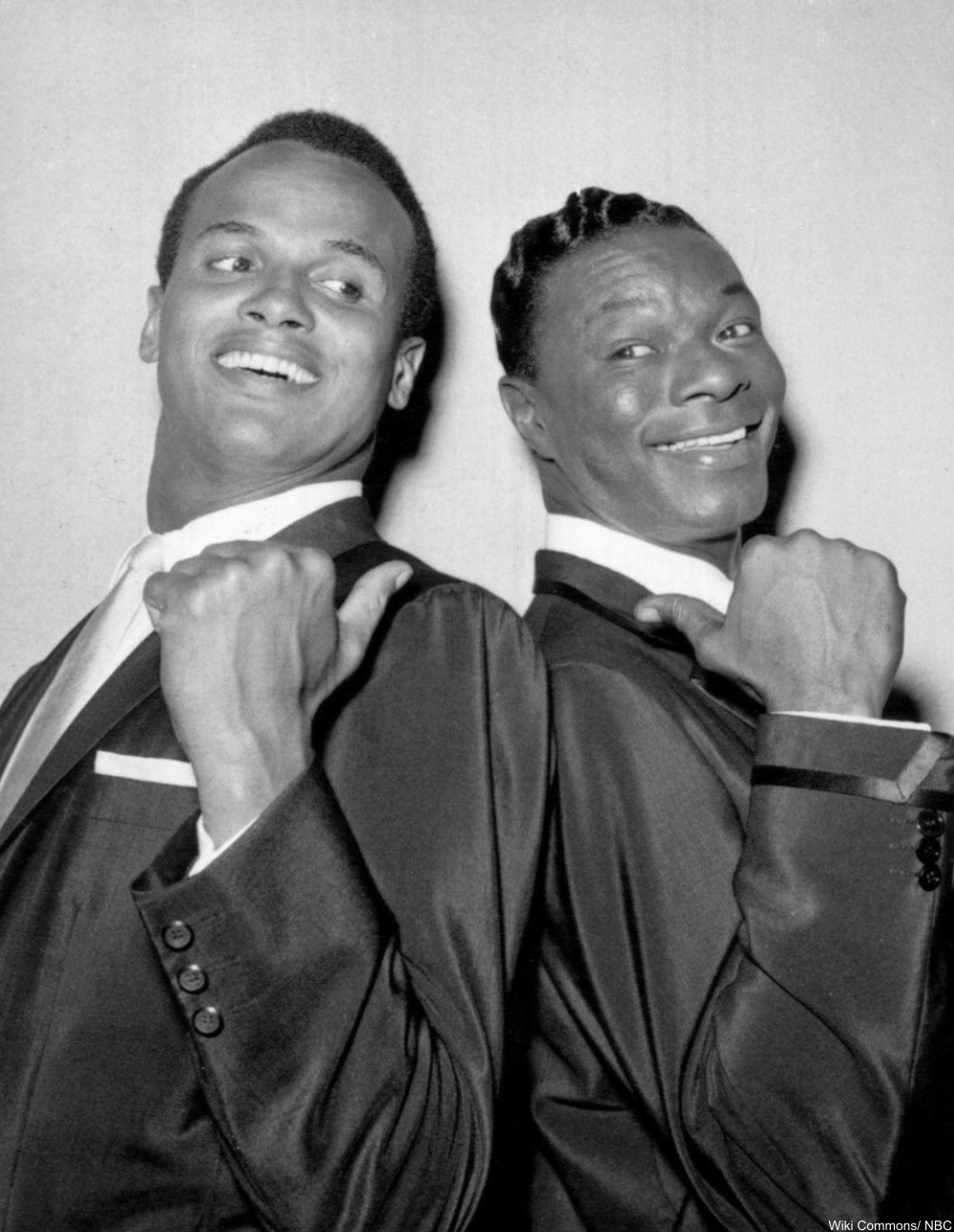 two handsome fellas, Nat King Cole and Harry Belafonte