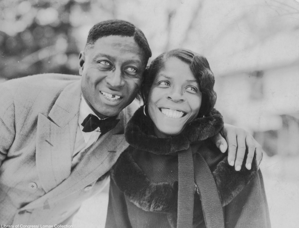 Huddie Ledbetter and his wife Martha in 1935