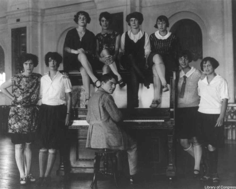 flappers on a piano