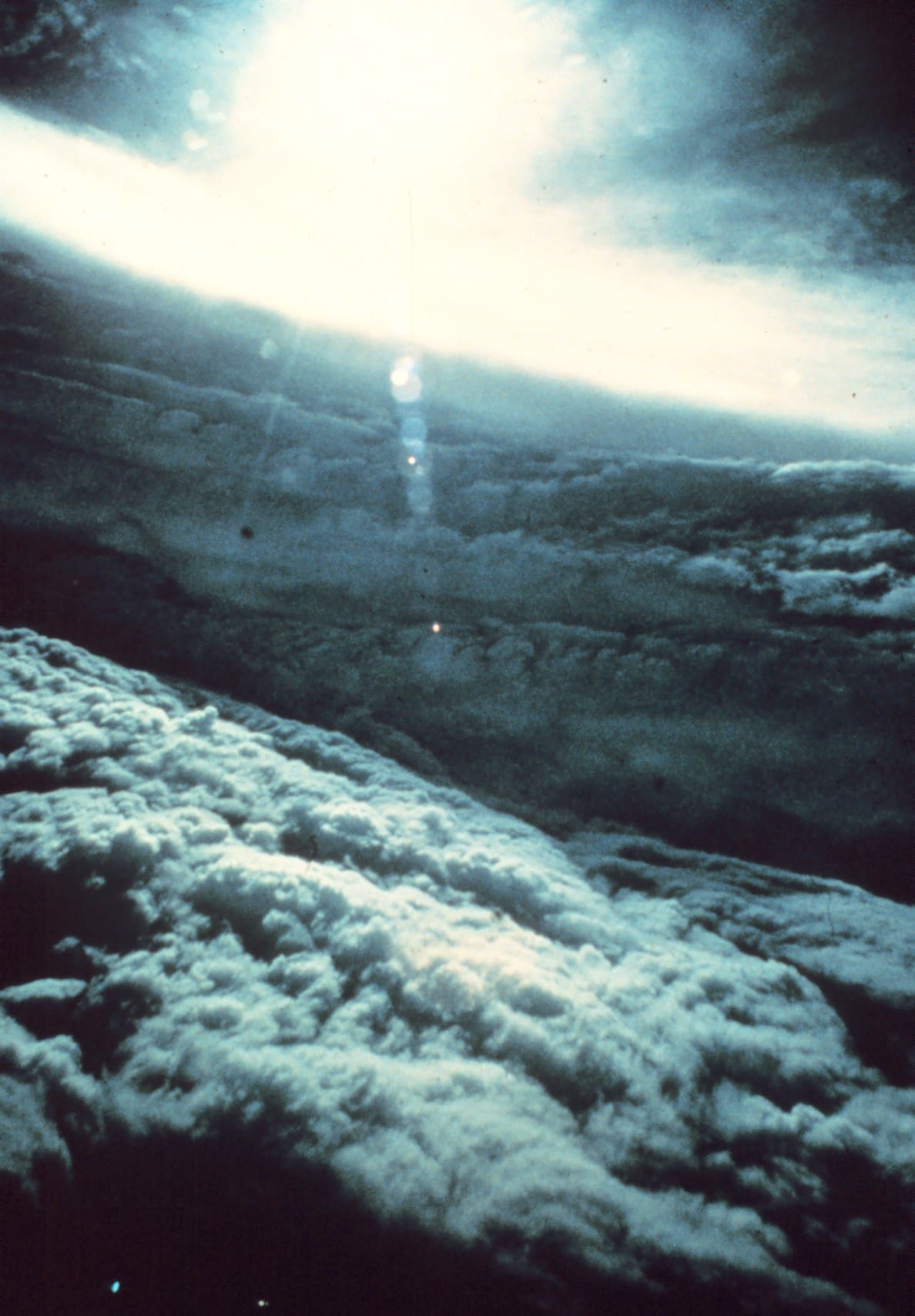 The eyewall of Hurricane Beulah as seen from a NOAA stormchaser, 1963. Hurricane Beulah played waste to the East Coast of the United States in 1963, leading to the first in a series of government-funded attempts to influence or control the weather.
