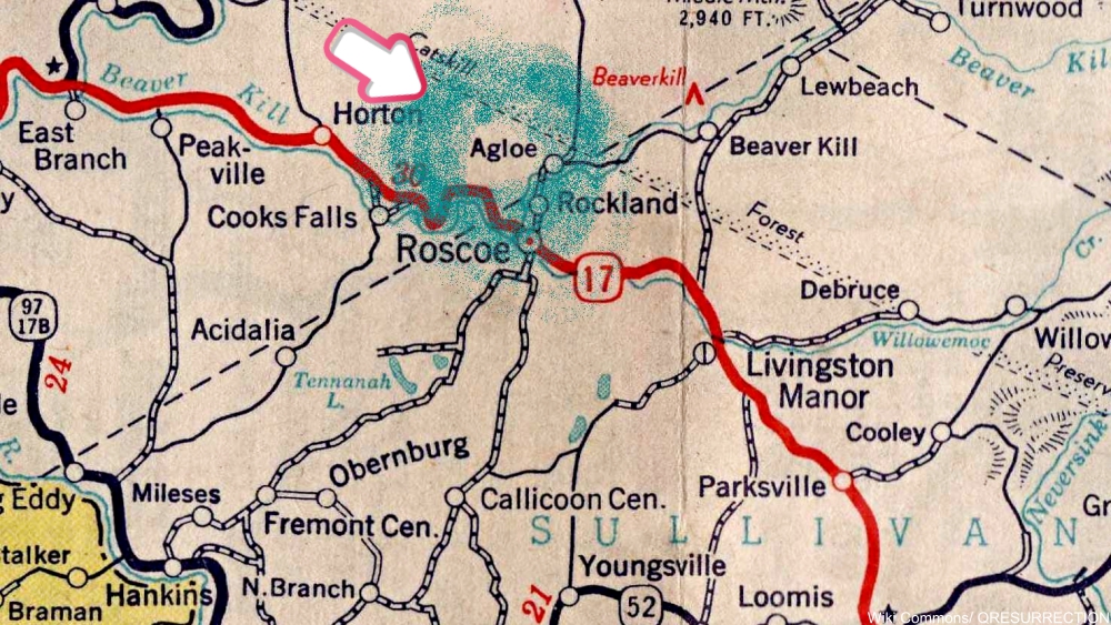 Agloe, NY, one of the most well-known paper towns