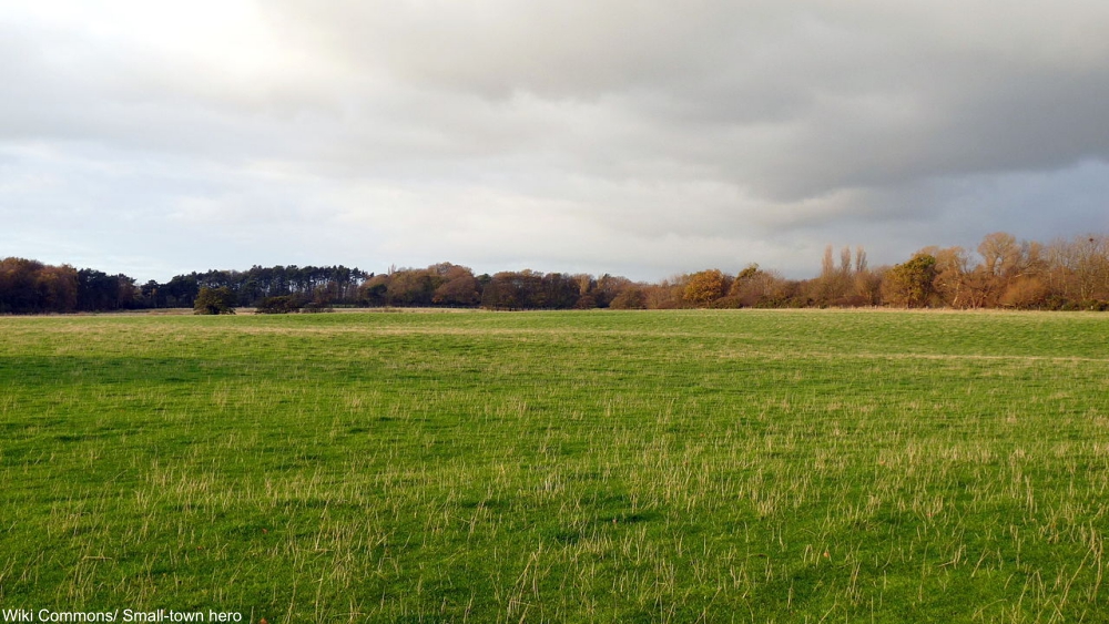 the empty land where Argleton, UK, is supposed to be