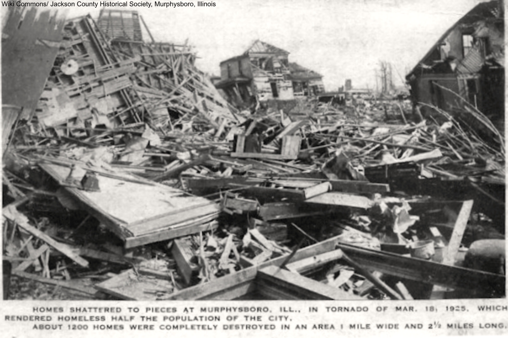 destruction in Murphysboro, IL, from the 1925 Tri-state Tornado