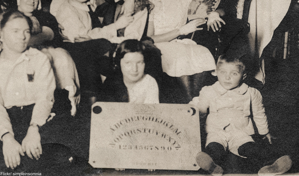 early ouija board at a party