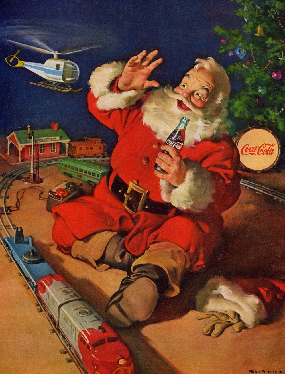This Santa from a 1962 Coca Cola ad is guaranteed to make you smile