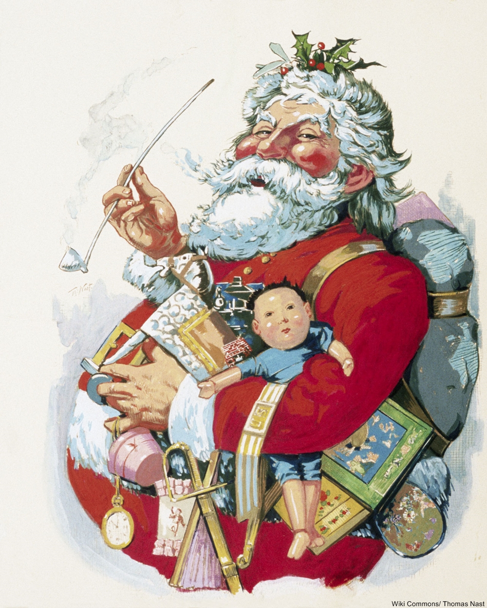 Thomas Nast 1863 Santa is an early example of what we now think of at Christmastime.