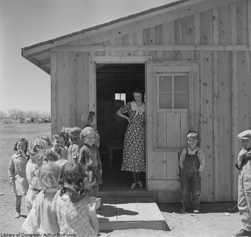 temporary schoolhouse, New Mexico, 1936.