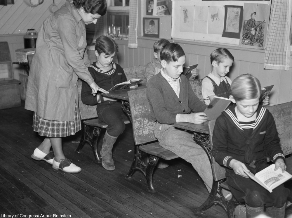 one room schoolhouse in Albany, NY, 1937