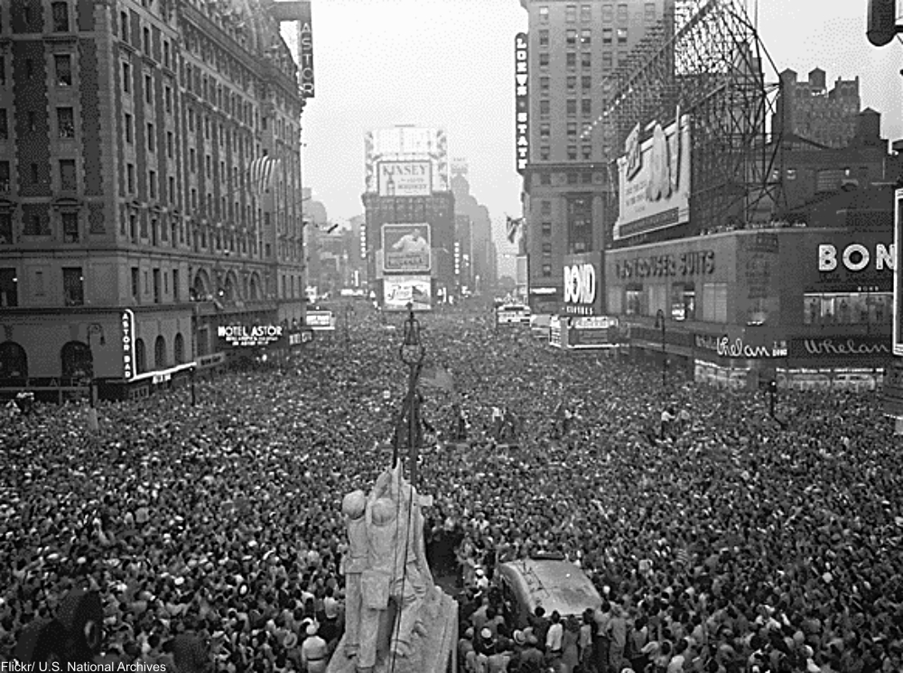 Times Square, NYC, on 8/15/45 VJ Day