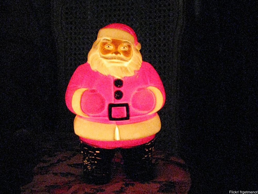 vintage light up Santa