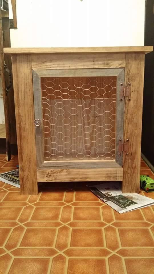 From Jeany Asberry: My husband made me a set of night stands. I do believe they'd looks good in any room they were put in though