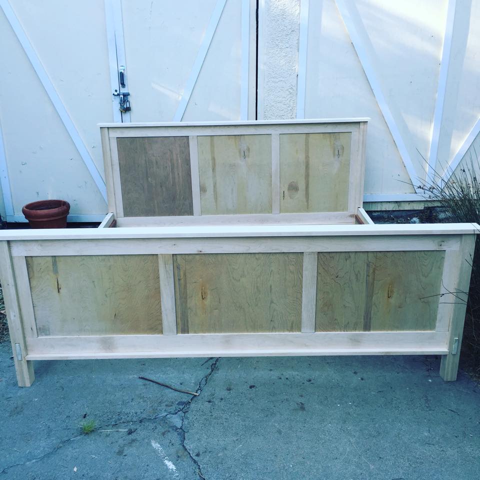 From Sean De Courcy: Maple craftsman king size bed. Sacramento, CA