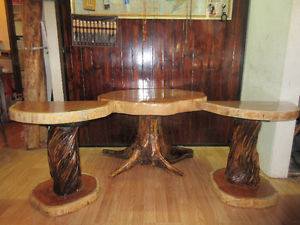 From Daniel Walker: These tables are made out of tamarack wood.