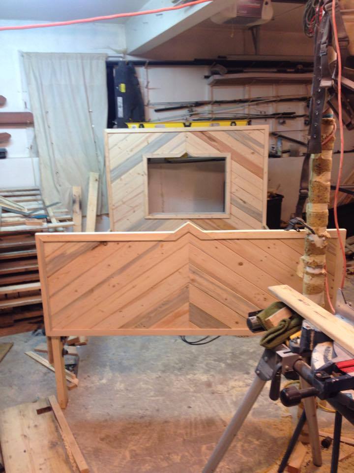 From Dayton Babcock: I made this out of pallets trim and all