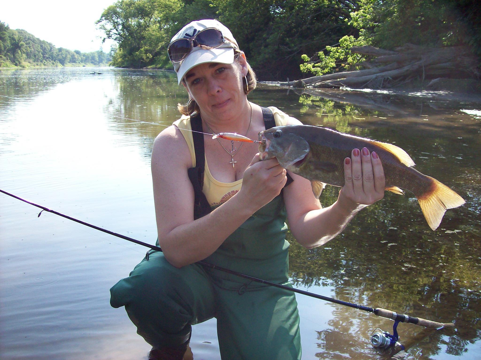 From Lisa: caught this nice smallmouth in NY