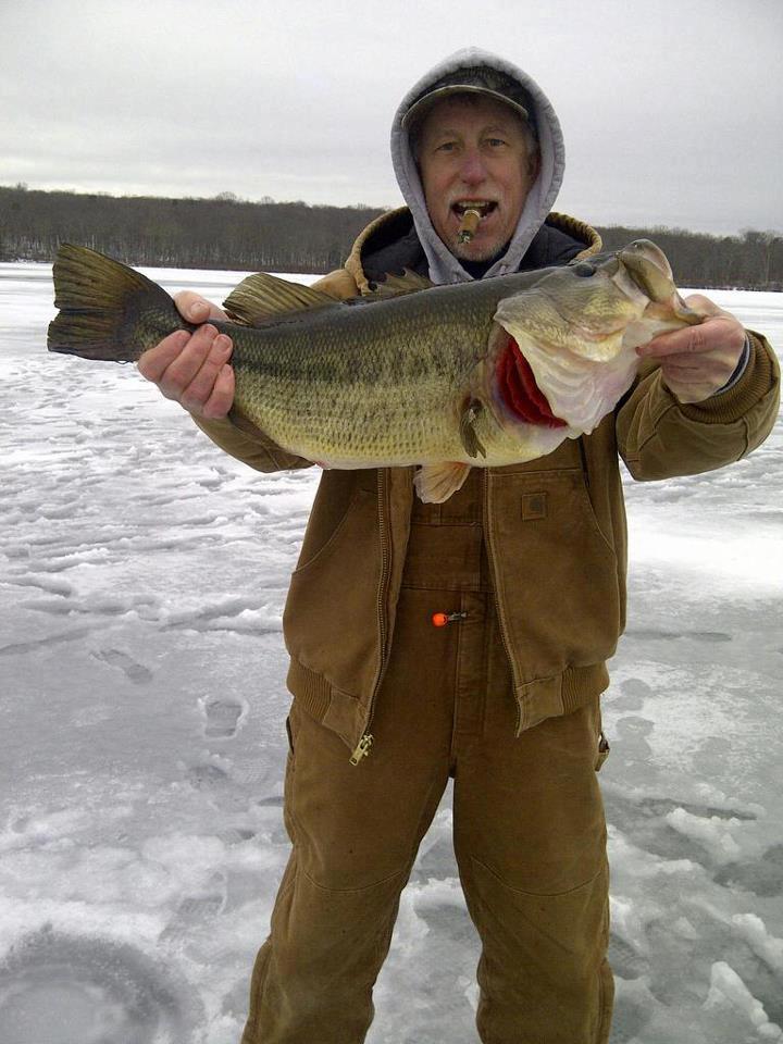 From Pat: 0-pounder caught through the ice in upper Pennsylvania last year.