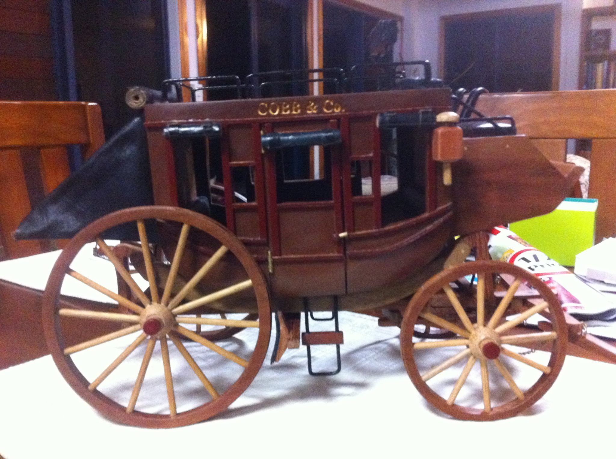 From Sue Lalor: I build classic model cars and other things like dolls furniture stage coach's all out of scrap timber