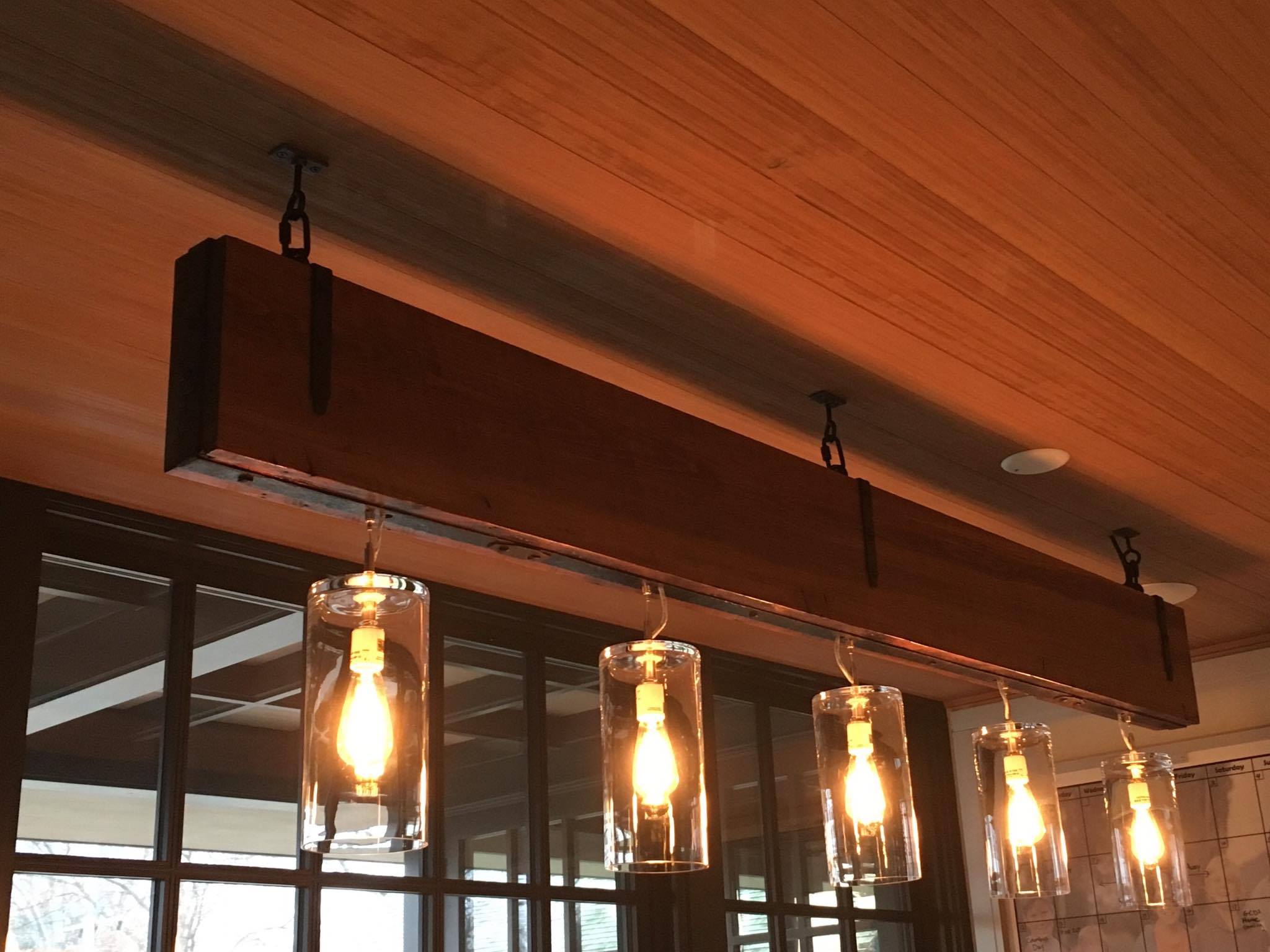 From Jon Brinkerhoff: Made from weathered southern yellow pine, and hammered aged steel.