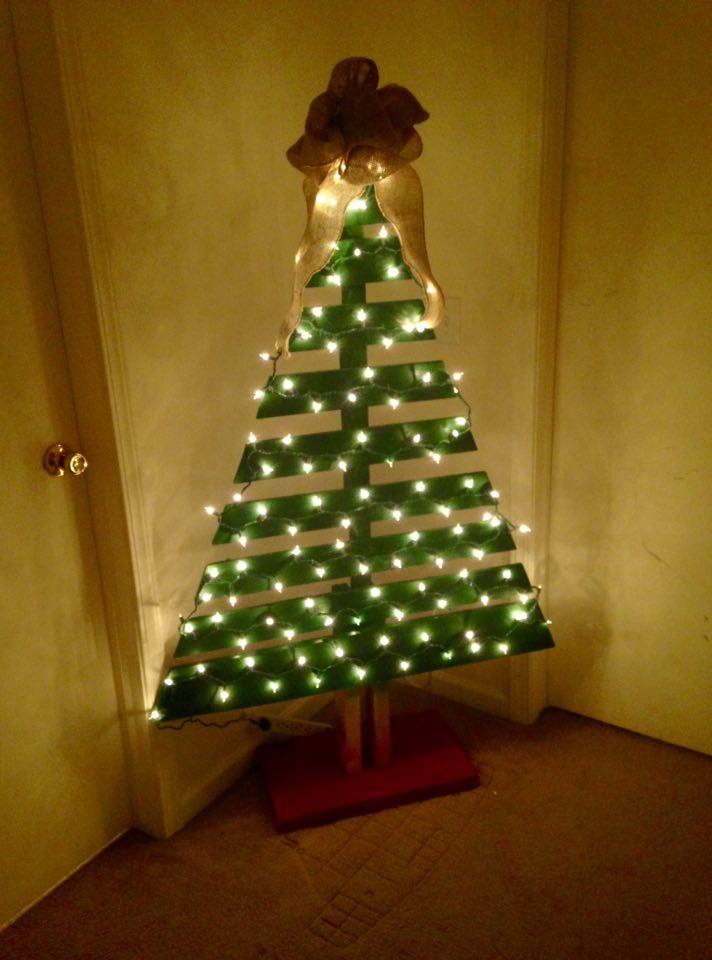 From Daniel Dawson: Pallet wood tree I made my wife