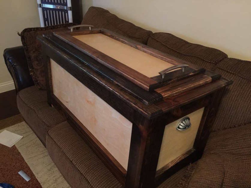 From Mark McKnight: Blanket chest for my mama's Christmas gift
