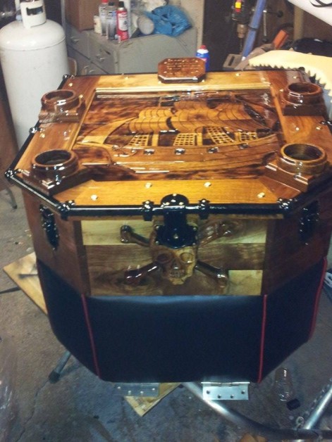 From Ricky Wright: A little boat project, all hand carved