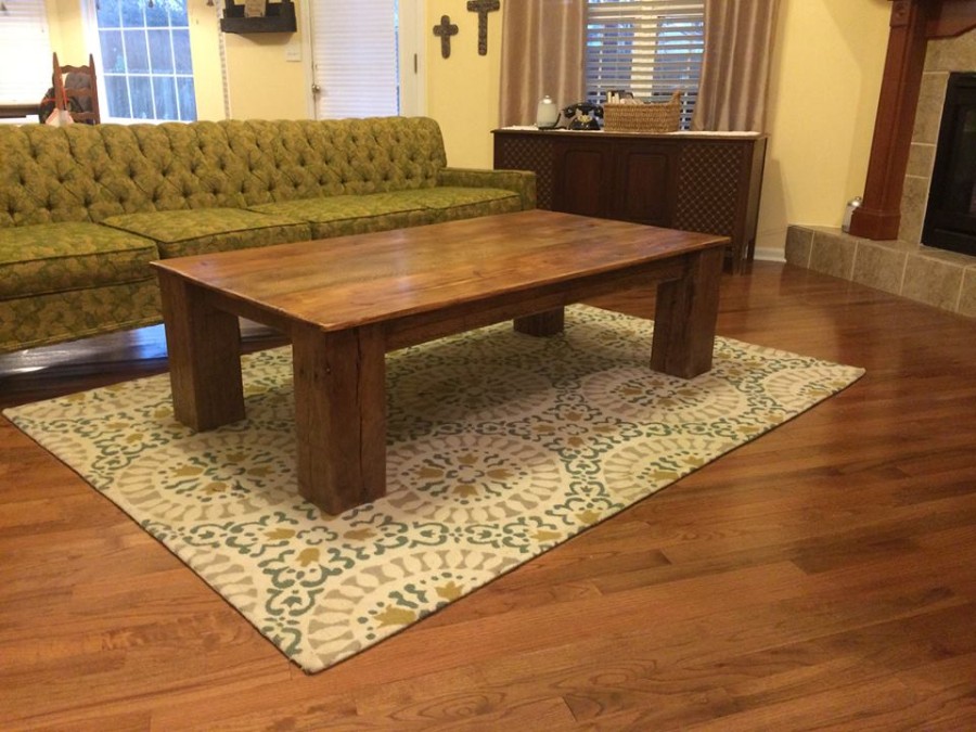 From Derik Chase: Coffee table I built out of barnwood