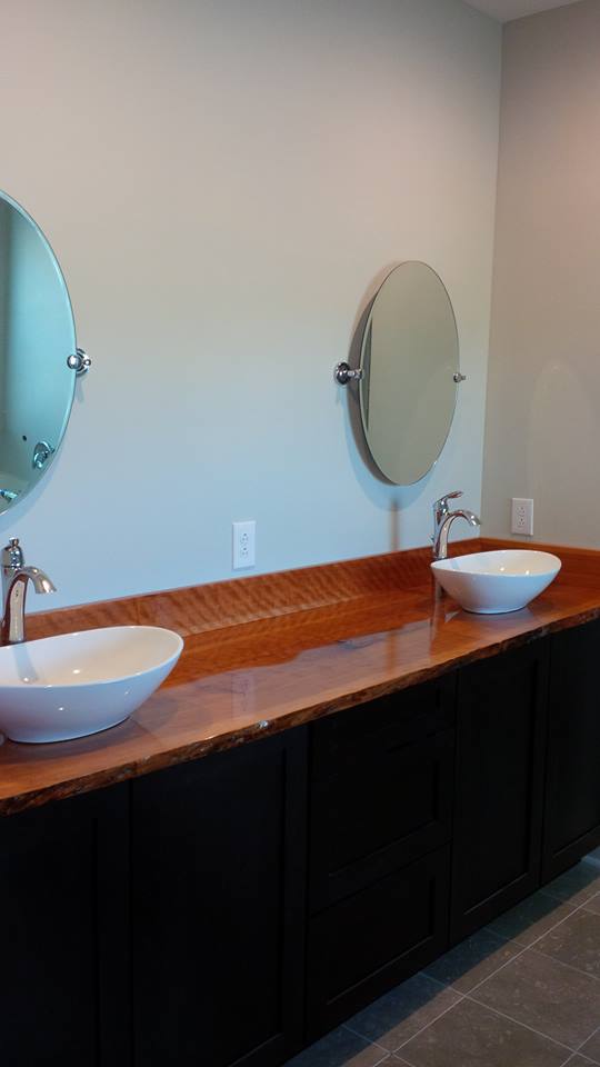 From Duane White: This is a 8 ft.cherry vanity top I made for my beautiful friend Linda