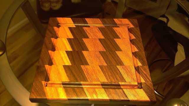 From Jeff Smith: Cutting board or fruit plate 12 x12 Jeff Smith Shippensburgh,Pa