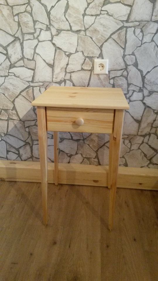 From Roland Vasquez: This is one of a pair of nightstand i made between chrismas and new year.I made them from pine with an oil and wax finish.