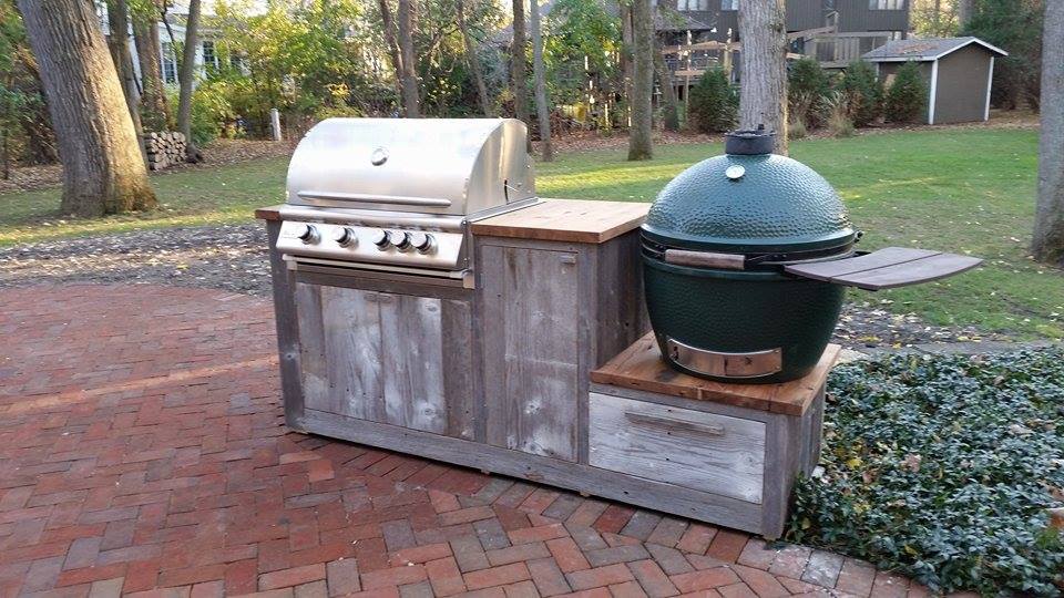 From Travis Gauger: A grill station made of old barn wood.