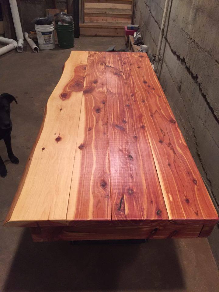 From Carlos Marinho: I just finished this red cedar desk.