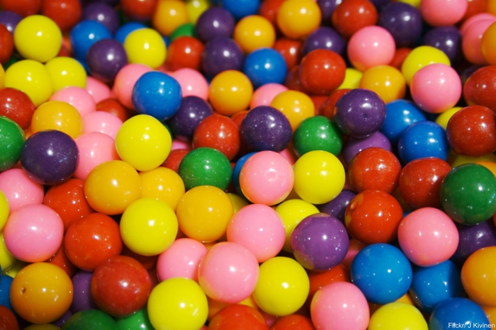 Pile of Bright Gumballs