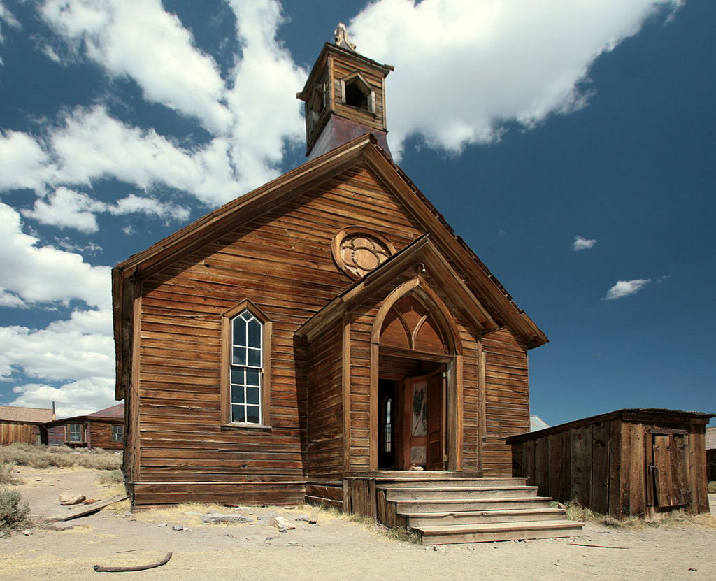 The church in Bodie (photo via Thomas.fanghaenel).
