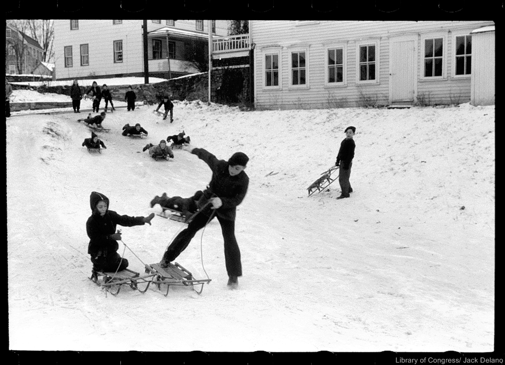 Back in the day skating and sledding were how had fun in winter!