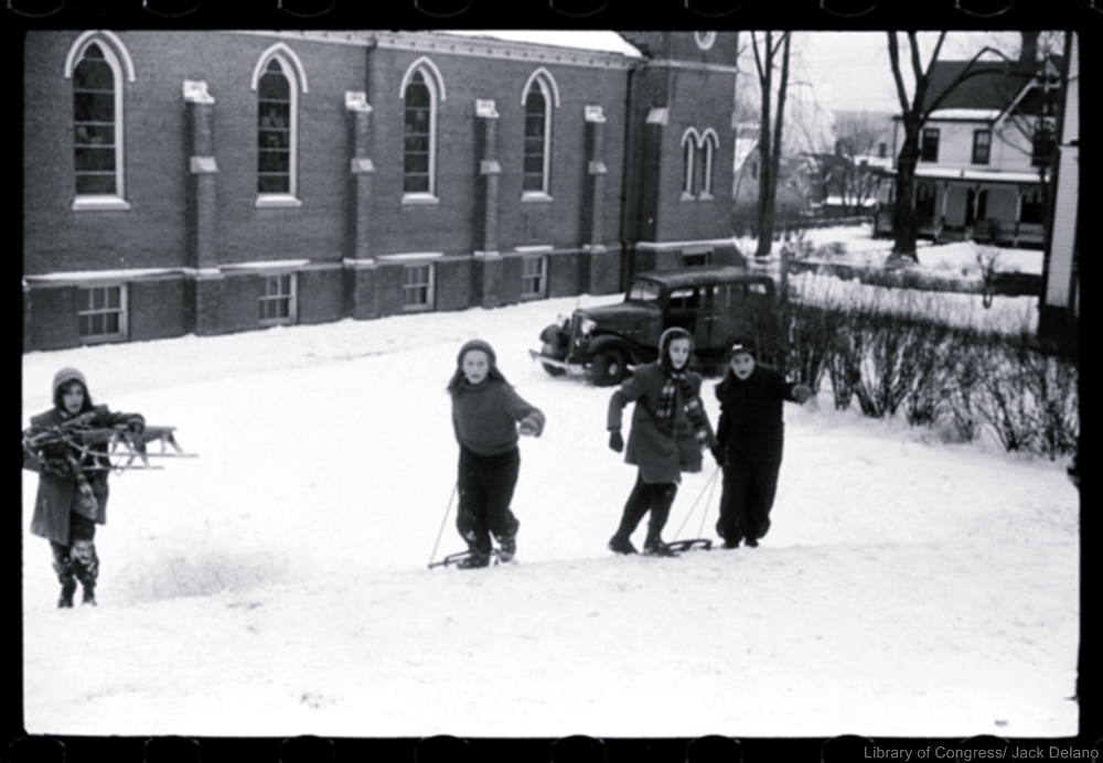 Back in the day skating and sledding were how had fun in winter!
