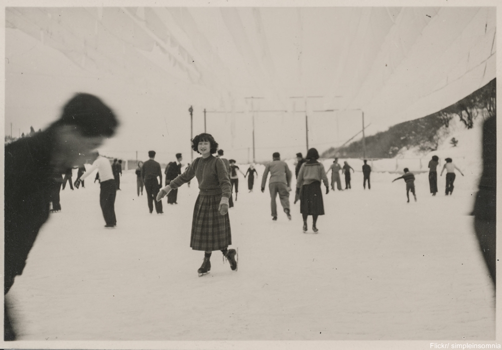 Back in the day skating and sledding were how had fun in winter!