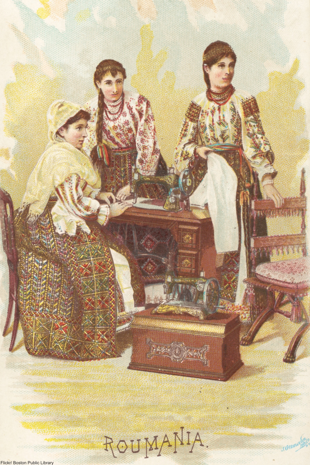 Singer's 1890s lithograph advertisements are gorgeous