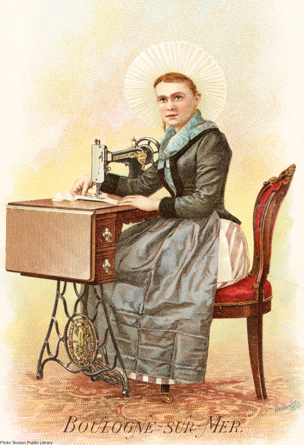 Singer's 1890s lithograph advertisements are gorgeous