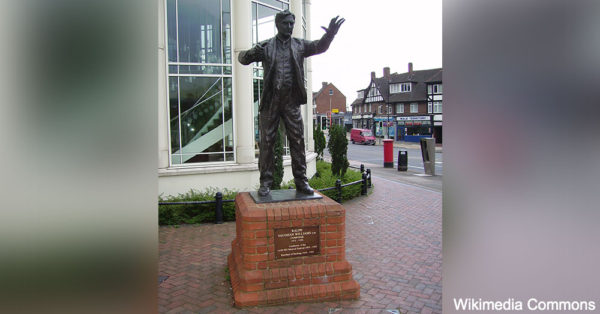 A statue of Ralph Vaughan Williams in England.