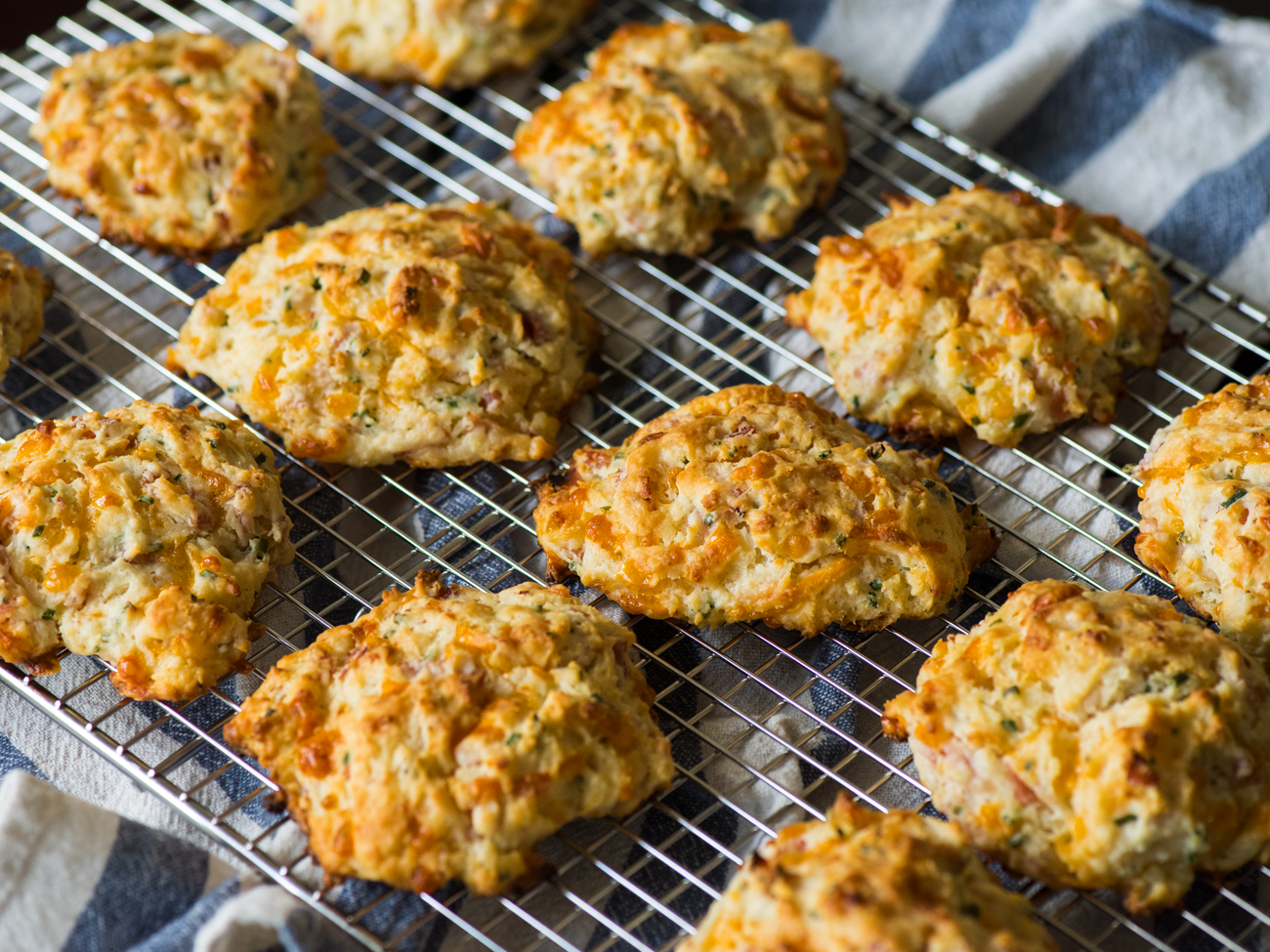 Ham and Cheese Drop Biscuits 12 Tomatoes